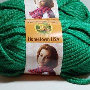 Lot of Lion Brand Yarn Homespun 2 Skeins Color: Green Bay #6 Super Bulky 5 oz.